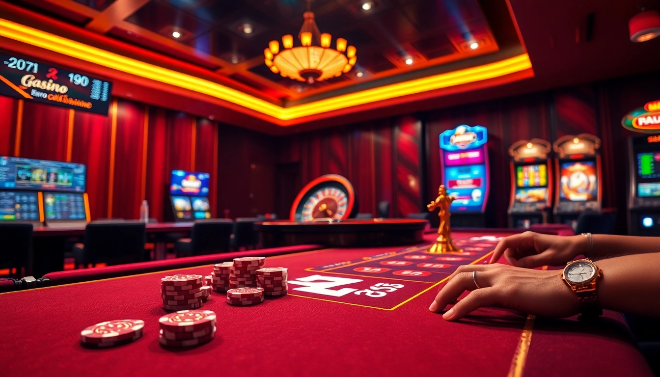Experience thrilling gameplay at 69vn.gb.net with a vibrant casino scene featuring poker, roulette, and engaging players.